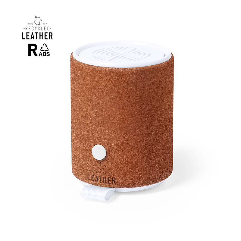Speaker recycled leather